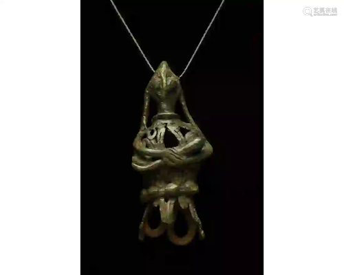 AMLASH BRONZE FERTILITY PENDANT - FEMALE WITH BABY