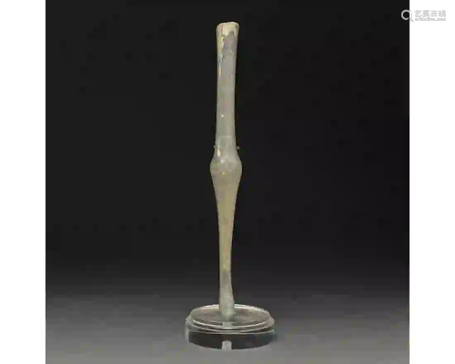 VERY LONG ROMAN GLASS PERFUME FLASK