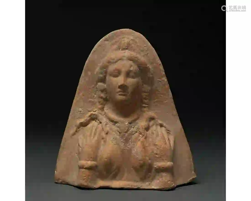 GREEK HELLENISTIC TERRACOTTA VOTIVE FIGURE