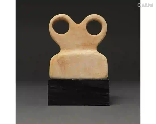 WESTERN ASIATIC, MARBLE EYE IDOL - RARE