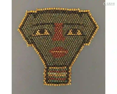 EGYPTIAN BEADED MUMMY MASK