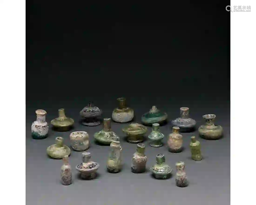 COLLECTION OF 20 ROMAN, SASANIAN AND ISLAMIC GLASS