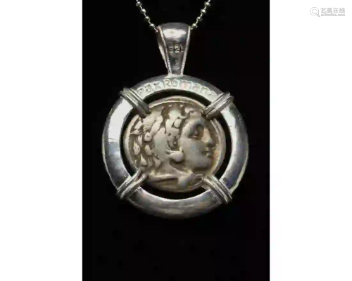 ALEXANDER THE GREAT DRACHM COIN PENDANT - PAX RO…