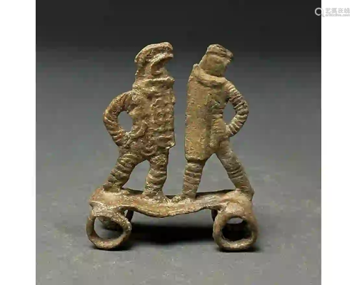 RARE ROMAN LEAD GLADIATOR SCENE