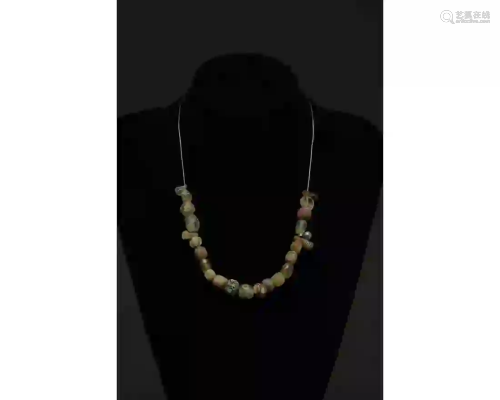 ROMAN GLASS MILLEFIORI BEADED NECKLACE - WEARABLE