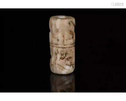 RARE AKKADIAN CYLINDER SEAL - ORIGINAL PAPERWORK