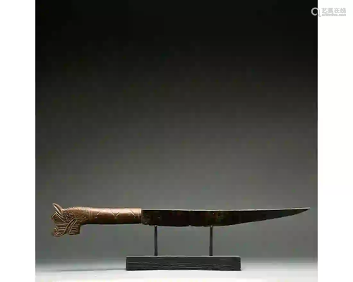 VIKING IRON KNIFE WITH DRAGON BONE HANDLE