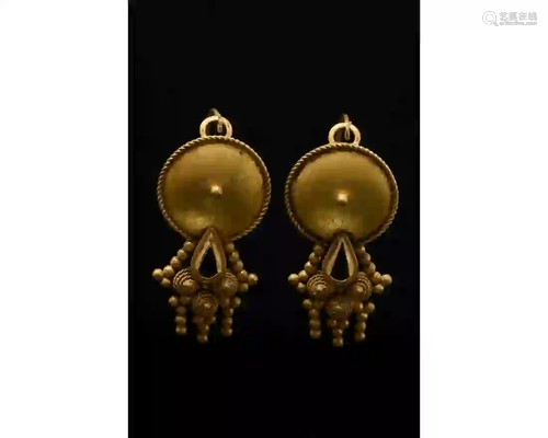 ROMAN GOLD FILIGREE EARRINGS