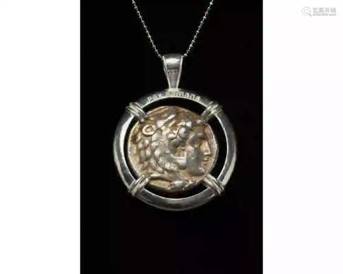 ALEXANDER THE GREAT DRACHM COIN PENDANT - PAX RO…