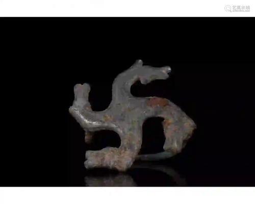 ROMAN SILVERED SWASTIKA BROOCH