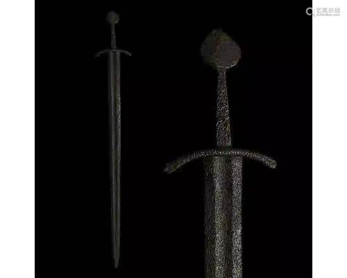 VIKING IRON SWORD WITH HANDLE