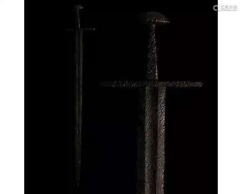 VIKING IRON SWORD WITH HANDLE