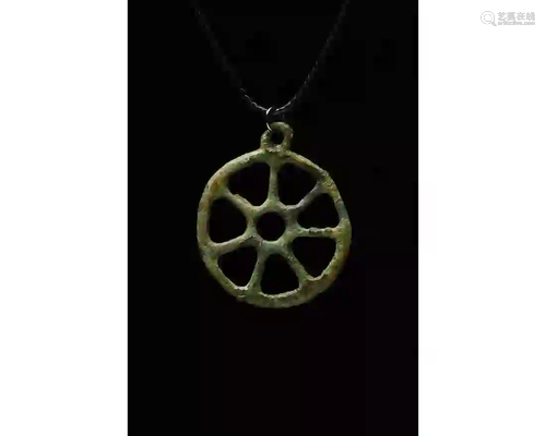 BRONZE AGE WHEEL PENDANT