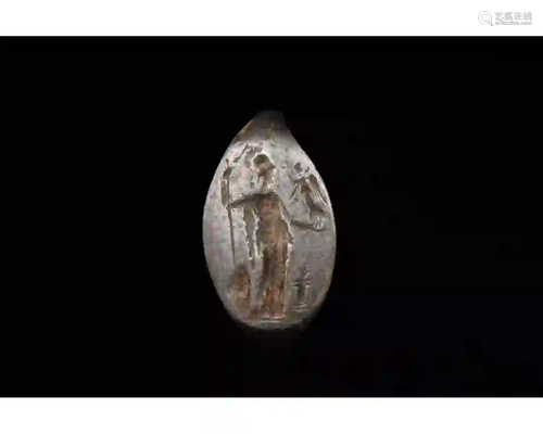 ROMAN SILVER RING DEPICTING ROMA