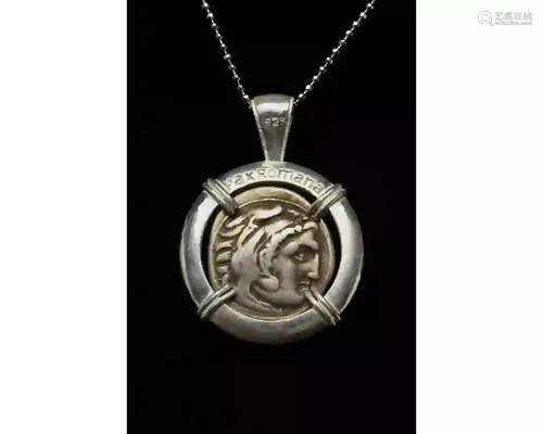 ALEXANDER THE GREAT DRACHM COIN PENDANT - PAX RO…