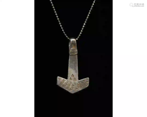 VIKING SILVER THOR'S HAMMER PENDANT