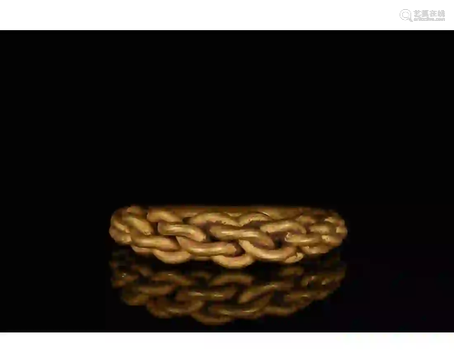 VIKING GOLD TWISTED RING - XRF TESTED