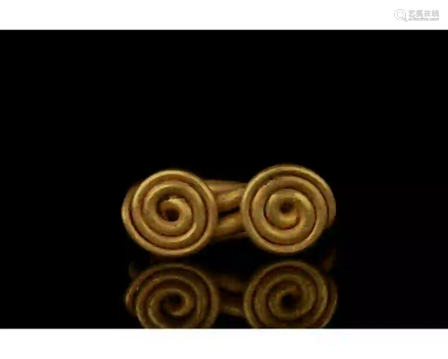 VIKING GOLD COILED RING - XRF TESTED
