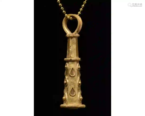 ROMAN GOLD CLUB OF HERCULES PENDANT