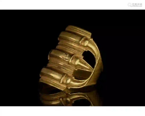 LARGE EARLY VIKING GOLD RING - XRF TESTED