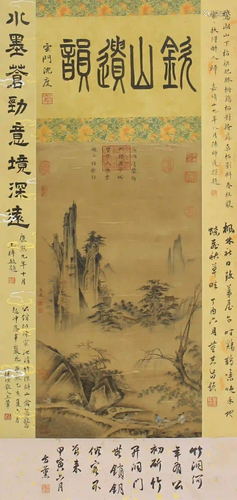 CHINESE PAINTING OF LANDSCAPE AND FIGURE STORY