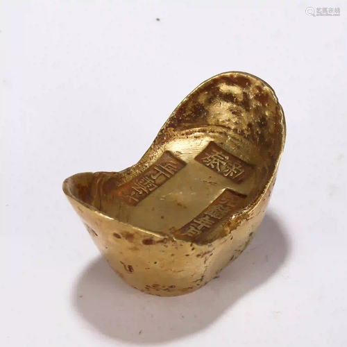 CHINESE SHOE-SHAPED GOLD INGOT