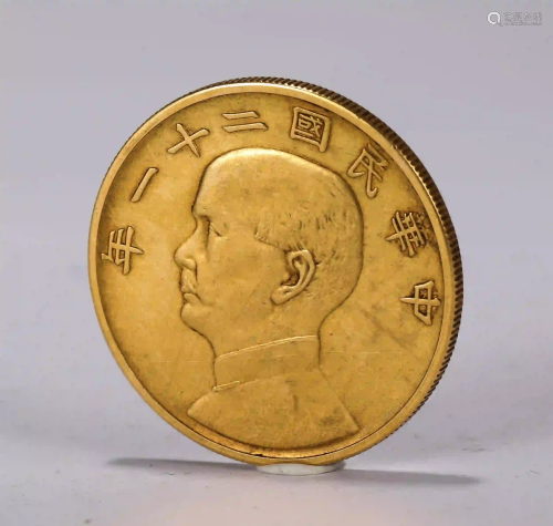 CHINESE GOLD COIN OF REPUBLIC OF CHINA