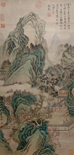 CHINESE PAINTING HANGING SCROLL OF MOUNTAINS AND RIVERS