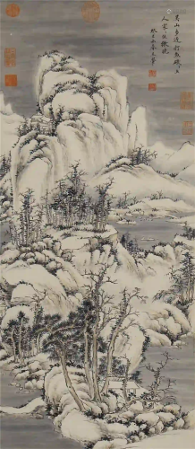 CHINESE PAINTING OF MOUNTAIN SCENERY