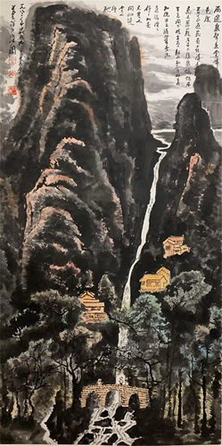 CHINESE PAINTING HANGING SCROLL OF LANDSCAPE