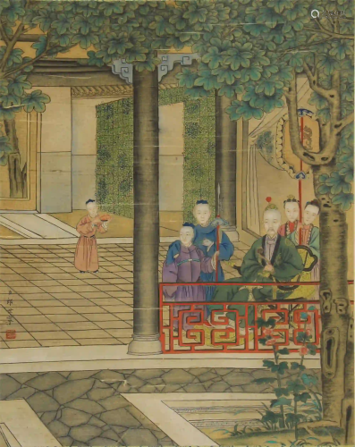 CHINESE COLOR PAINTING OF FIGURE STORY