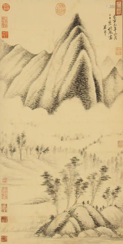 CHINESE PAINTING OF LANDSCAPE SCENERY