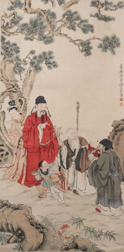 CHINESE PAINTING OF FIGURES STORY