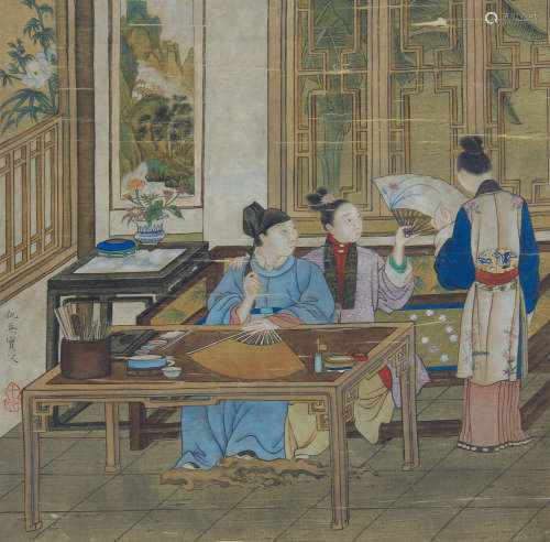 CHINESE COLOR INK PAINTING, TALKING ABOUT FAN PAINTING