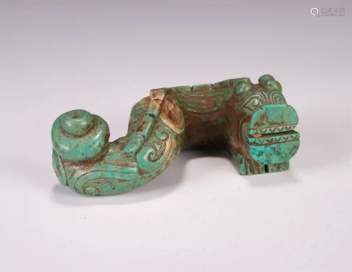 A CHINESE TURQUOISE DRAGON