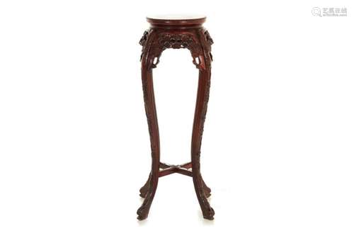 A CHINESE HARDWOOD JARDINIERE STAND