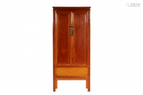A CHINESE TALL ELM CABINET