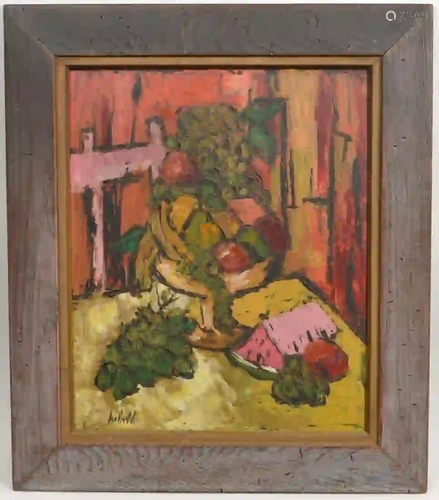 Oil on Board Still Life Signed Lubell