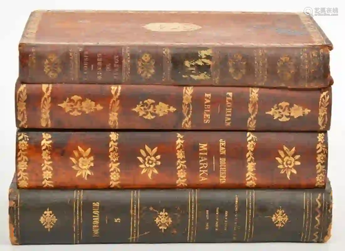 French Faux Book Stack Tantalus Liqueur 7pc Set