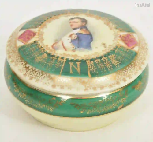 Royal Vienna Napoleon Round Trinket Box