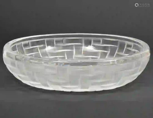 Lalique Frosted Glass Fruit Bowl