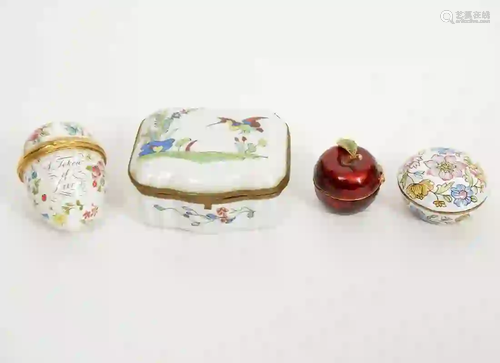 Lot of 4 Trinket Boxes Including Limoges