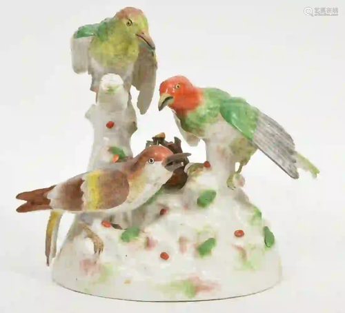 Limoges 'Bird Trio' Porcelain Sculpture