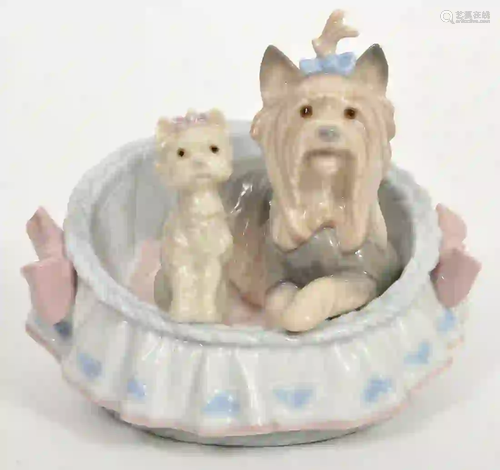 Lladro Yorkshire Terrier Figure 'Our Cozy Home'