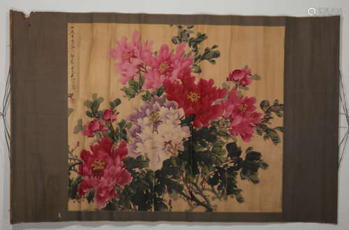 CHINESE CALLIGRAPHY, FLOWERS