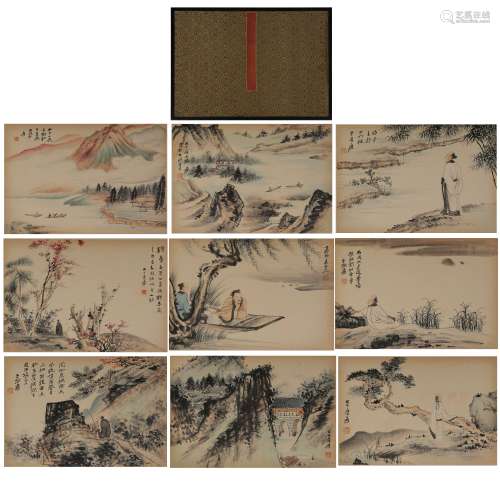 CHINESE PAINTING AND CALLIGRAPHY , LANDSCAPE ZHANG DAQIAN MARK