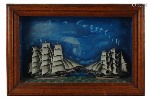 CLIPPER SHIP SHADOW BOX