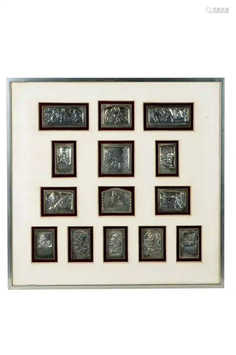 COLLECTION OF JUDAICA SILVER PLAQUES