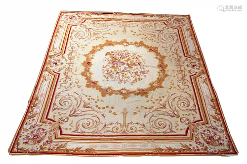 AUBUSSON STYLE FLORAL TAPESTRY