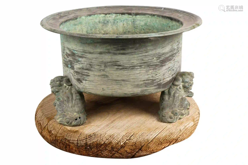 CHINESE BRONZE PLANTER